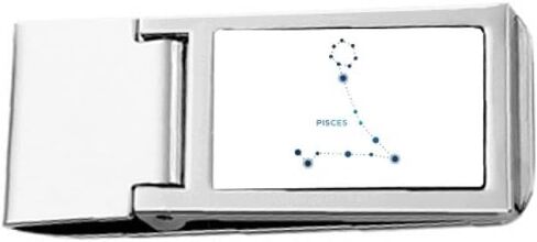 كوكبة الحوت، علامة زودياك، محفظة جيب رفيعة بمشبك نقود من الفولاذ المقاوم للصدأ in Kuwait