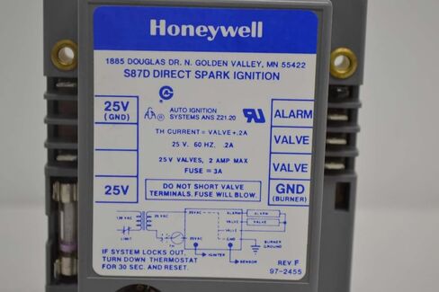 Honeywell, Inc. S87D1012 Direct Spark Ignition Module, 11 sec Trial Time in Saudi Arabia