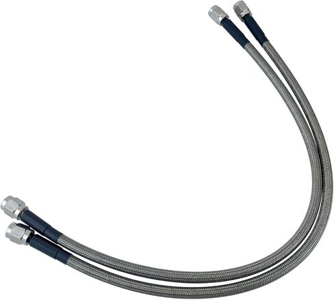 220-8307 Flexline,Brake Hose Kit,Front,18 in, 3 AN Hose,3 AN Straight Inlet,3 AN Straight Outlet,Fittings Included,Various Applications in Kuwait