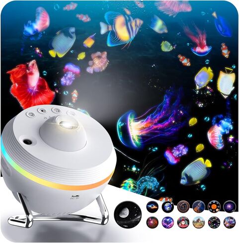 Meteor Galaxy Projector for Bedroom, 13 in 1 Planetarium Projector with Timer, Meteor & RGB Lighting Effects, Ocean Wave Projector Jellyfish Night Light for Kids, Adults in Saudi Arabia