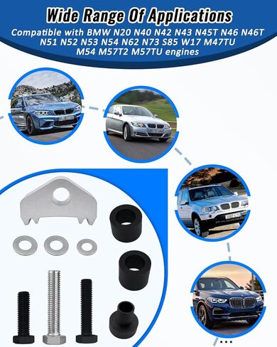 مجموعة أدوات قفل دولاب الموازنة متوافقة مع BMW N20 N40 N42 N43 N45T N46 N46T N51 N52 N53 N54 N62 N73 S85 W17 M47TU M54 M57TU وما إلى ذلك، مجموعة أدوات قفل الاحتفاظ بعجلة الموازنة للمحرك استبدال OEM 119260 in Kuwait