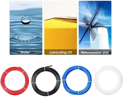 6x4 8x5 Pneumatic Tubing Orange Air hose Pipe Tube Kit 5/32 inch or 4mm 2.5mm 10 Meter With Fitting and Tube Cutter(Transparent,6x4mm) in Kuwait