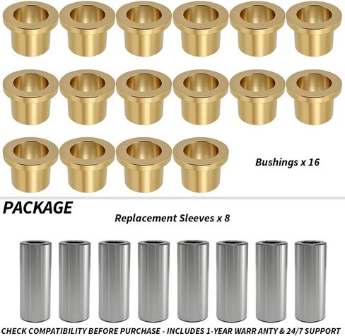 A Arm Bushings and Sleeves Kit For Can-Am Maverick X3 Max 4x4, For Can-Am Maverick X3 R 4x4 2017-2023, Brass Bushing & Chrome Plated Bearing Steel Sleeve in Saudi Arabia
