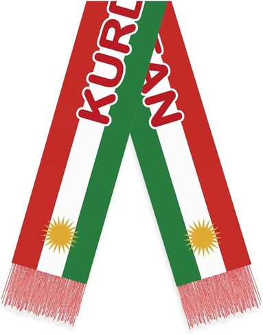 وشاح علم كردستان، شال مخملي كردي طويل بطول 5 أقدام، ديكور مقاس 150 × 18 سم لراية التخرج الرياضية in Kuwait