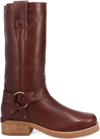 Dingo Mens Rip Round Toe Pull On Casual Boots Mid Calf - Brown in Saudi Arabia