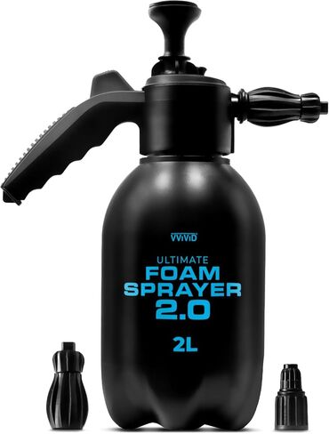 VViViViViD Ultimate Foam Sprayer 2.0، زجاجة رذاذ احترافية متميزة بسعة 67 أونصة (2 لتر) لتنظيف السيارة والغسيل والاستخدام المنزلي والبستنة، رذاذ كامل يعمل بالضغط وبخاخ مضخة in Saudi Arabia