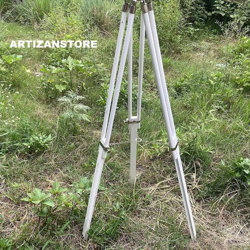 Vintage Brass Telescope on White Tripod – Engraved Nautical Spyglass | Maritime Décor | Coastal Home Accent | 51" Antique Telescope Gift in Saudi Arabia