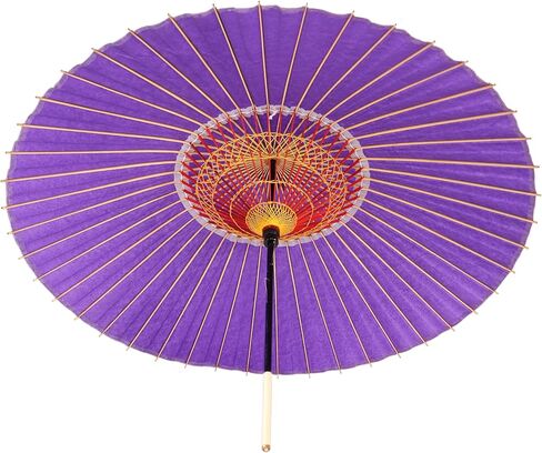 山本竹細工屋 (YAMAMOTOTAKIZAYIKUYA) مظلة ورقية يابانية مقاومة للمطر مصنوعة يدويًا من الورق الزيتي الياباني نصف قابلة للفتح 29.5 بوصة in Kuwait