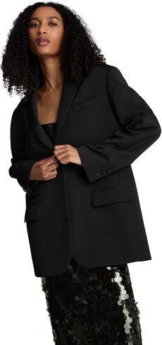Kenneth Cole Women's Luxe Twill Three Button Boyfriend Blazer in Saudi Arabia