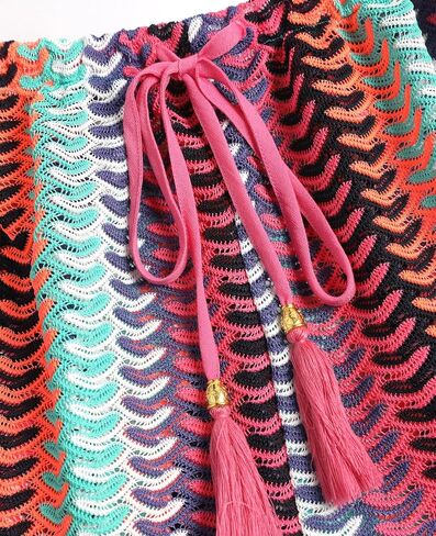 ZAFUL Crochet Cover Up Shorts for Women Beach Swimwear 2026 Boho High Waisted Drawstring Flowy Swim Bottom in Kuwait