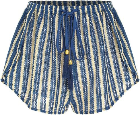 ZAFUL Crochet Cover Up Shorts for Women Beach Swimwear 2026 Boho High Waisted Drawstring Flowy Swim Bottom in Kuwait