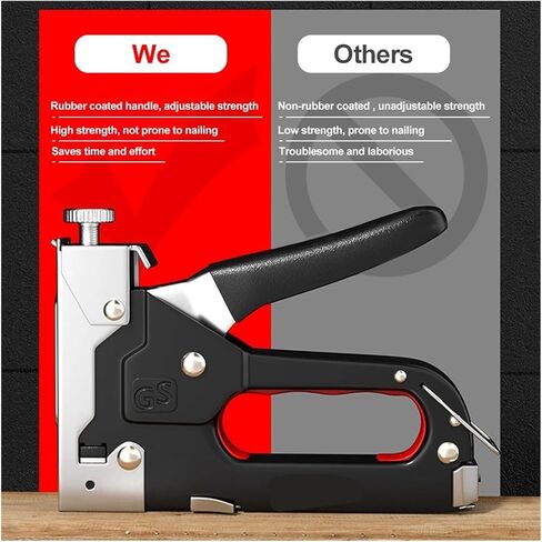 Manual Nailing Gun Construction Stapler Heavy Duty Staple Guns Air Nail Woodworking with 600 Home Carpentry Tools in Saudi Arabia