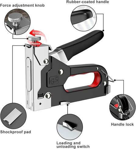 Manual Nailing Gun Construction Stapler Heavy Duty Staple Guns Air Nail Woodworking with 600 Home Carpentry Tools in Saudi Arabia
