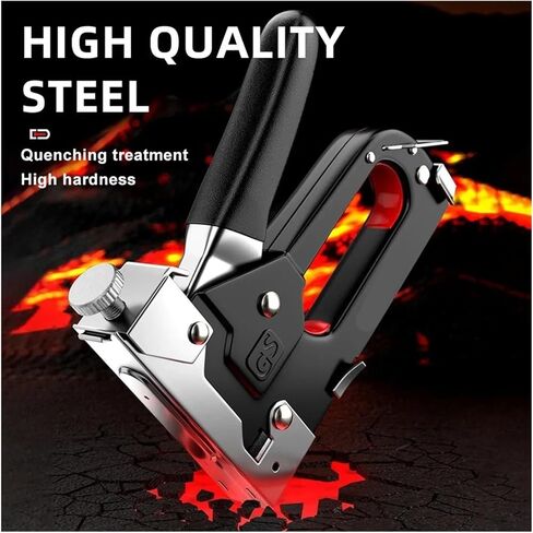 Manual Nailing Gun Construction Stapler Heavy Duty Staple Guns Air Nail Woodworking with 600 Home Carpentry Tools in Saudi Arabia