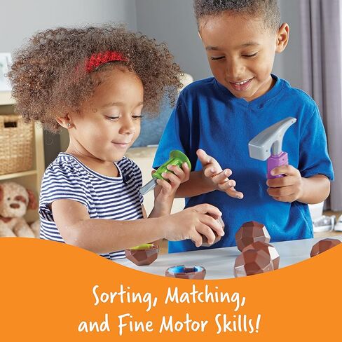 Learning Resources Rock 'n Gem Surprise, Sorting, Matching & Counting Skills Activity Set, Early STEM, 19 Pieces, Ages 3+ in Kuwait