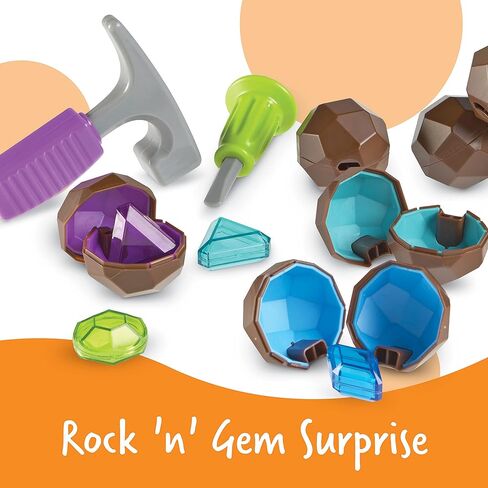 Learning Resources Rock 'n Gem Surprise, Sorting, Matching & Counting Skills Activity Set, Early STEM, 19 Pieces, Ages 3+ in Kuwait