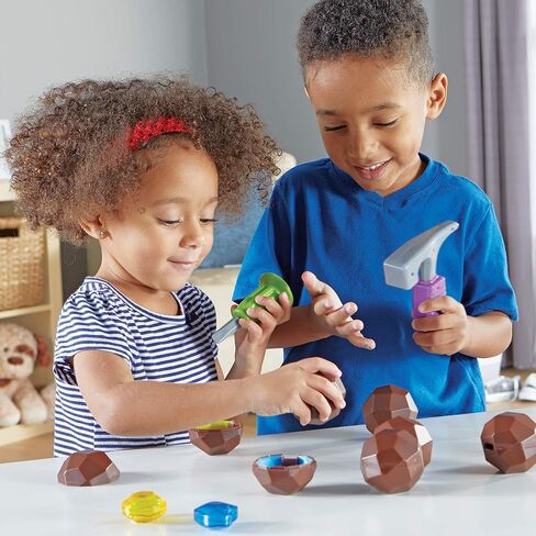Learning Resources Rock 'n Gem Surprise, Sorting, Matching & Counting Skills Activity Set, Early STEM, 19 Pieces, Ages 3+ in Kuwait