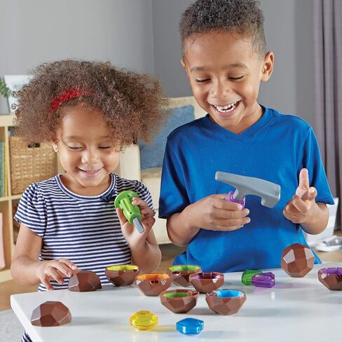 Learning Resources Rock 'n Gem Surprise, Sorting, Matching & Counting Skills Activity Set, Early STEM, 19 Pieces, Ages 3+ in Kuwait