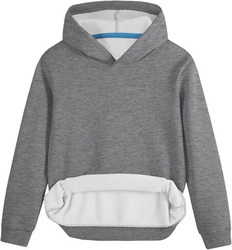 سويت شيرت بغطاء للرأس من الصوف للأطفال الصغار، سويت شيرت بقلنسوة كاجوال بأكمام طويلة للأولاد والبنات (من 2 إلى 14 عامًا) in Kuwait