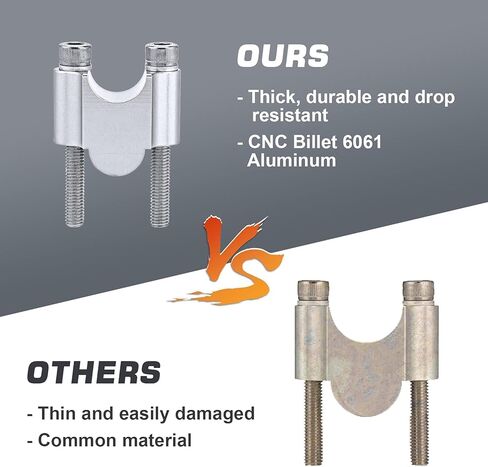 Silver 7/8" Handlebar Risers 30mm Height Mount Clamp Kit Compatible with Motorcycle ATV Kawasaki Honda Suzuki Yamaha Dirt Bike in Kuwait