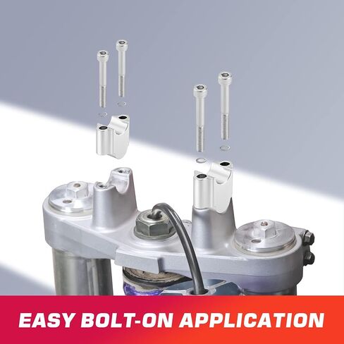 Silver 7/8" Handlebar Risers 30mm Height Mount Clamp Kit Compatible with Motorcycle ATV Kawasaki Honda Suzuki Yamaha Dirt Bike in Kuwait