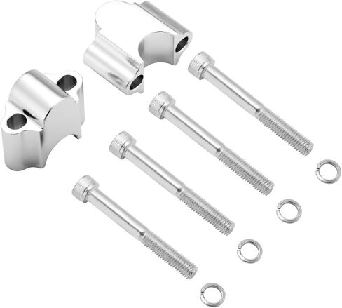 Silver 7/8" Handlebar Risers 30mm Height Mount Clamp Kit Compatible with Motorcycle ATV Kawasaki Honda Suzuki Yamaha Dirt Bike in Kuwait