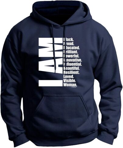 I Am Black Proud Educated Brilliant Resilient Loved Visible Woman Premium Hoodie Sweatshirt in Saudi Arabia
