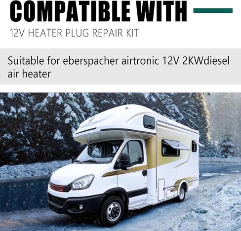 طقم إصلاح قابس توهج السخان متوافق مع Espar Airtronic Eberspacher استبدال # 252069100102 252069010003 252069060001 252069011300 طقم صيانة سخان التوقف 2KW D2 D4 D4S 12V in Kuwait
