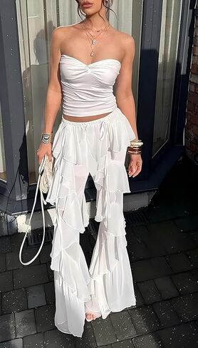 سراويل نسائية شبكية مكشكشة مثيرة مضيئة للشاطئ، سراويل شفافة للخروج من أجل حفلة حمام السباحة، مهرجان عطلة الهذيان in Kuwait