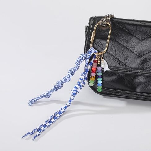الخرز الملون مضفر حبل أزرق Paracord الأسماك سحر حقيبة سحر المفاتيح in Kuwait