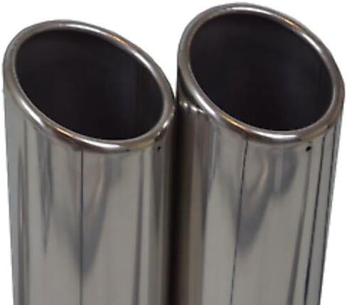 مجموعات عادم الشاحنات - نظام العادم المزدوج Shop Line 2.5 AL الأنابيب Flowmaster 40 2.5 بوصة مشبك حافة ملفوفة مصقولة على الطرف in Saudi Arabia