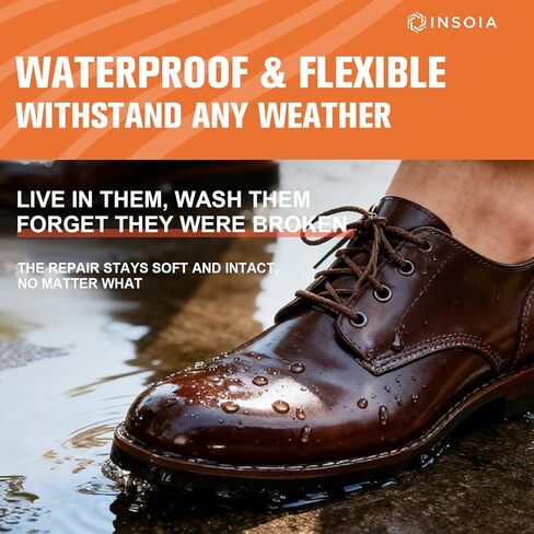 طقم إصلاح نعل غراء الأحذية 29.5 مل × 2، لاصق أحذية شفاف شديد التحمل، مقاوم للماء، مرن، للأحذية الرياضية، والأحذية طويلة الرقبة، والجلود، والمطاط، والقماش، والكعب، والرقعة والمزيد - يجف الأسمنت في غضون 24 ساعة in Kuwait