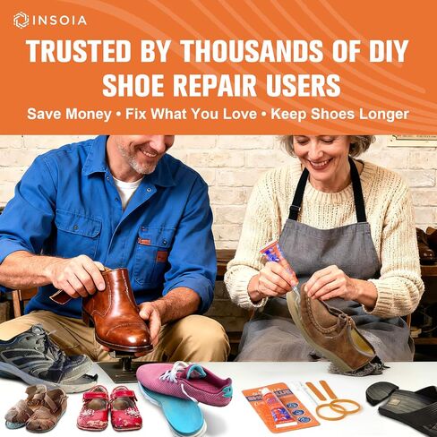 طقم إصلاح نعل غراء الأحذية 29.5 مل × 2، لاصق أحذية شفاف شديد التحمل، مقاوم للماء، مرن، للأحذية الرياضية، والأحذية طويلة الرقبة، والجلود، والمطاط، والقماش، والكعب، والرقعة والمزيد - يجف الأسمنت في غضون 24 ساعة in Kuwait