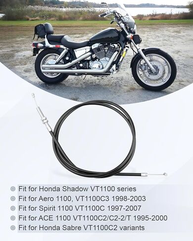 Motorcycle Clutch Cable Fit for Honda Shadow 1100 VT1100C/C2/C3/Aero/Spirit/ACE/Sabre (1995–2007) Replace 22870-MBH-000/22870-MAH-000 in Saudi Arabia