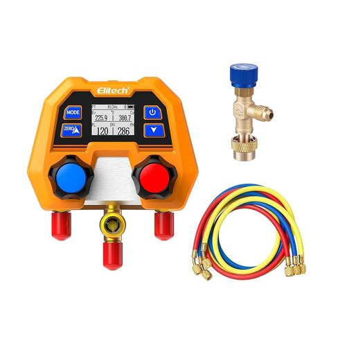 حزمة الخدمة الأساسية من Elitech: مقياس الضغط الرقمي DMG-2SE + صمام الأمان + مجموعة خرطوم الشحن in Saudi Arabia