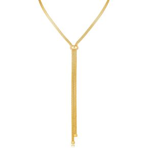 Gold Long Necklace for Women Trendy Gold Y-Shaped Snake Chain Necklace Dainty Lariat Necklace Hypoallergenic Jewelry in Kuwait