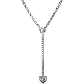 قلادة بقلادة على شكل قلب للنساء، سلسلة قابلة للتعديل مع أحجار كريمة ملونة ومشبك على شكل قلب in Kuwait