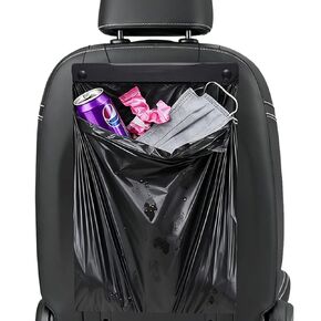 أكياس قمامة السيارة للاستعمال مرة واحدة معلقة، مقاومة للتسرب، مقاومة للرائحة، أكياس قمامة كبيرة للسيارات بسعة 2 جالون للشاحنات، سيارات الدفع الرباعي، المركبات الترفيهية، المركبات (أسود، عدد 10) in Kuwait