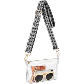 FANGSUN Clear Purse for Women, Clear Crossbody Bag Stadium Approved, Small Transparent Handbag for Concert Event Festival in Kuwait