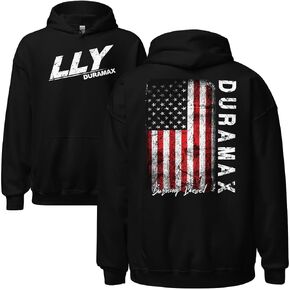 Aggressive Thread LLY Duramax Hoodie Mens Diesel Truck Hooded Sweatshirt With American Flag Design in Kuwait