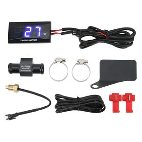 مقياس درجة حرارة الماء العالمي للدراجات النارية شاشة LCD رقمية تصميم نحيف مراقبة دقيقة نطاق 0 120 درجة مئوية للدراجات النارية 12 فولت مادة ABS 57 × 29 × 13 مم (إضاءة خلفية خضراء) in Kuwait