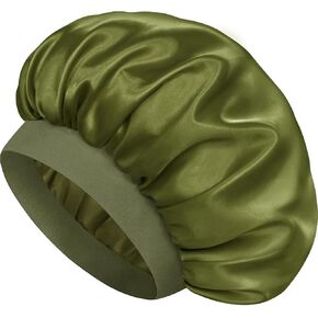 Satin Silk Bonnet for Sleeping, Double Layer Silk Sleep Cap for Men & Women, Soft Satin Lined Bonnet for Curly Hair in Saudi Arabia