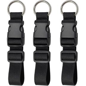 Luggage Connector Straps, 3 Pack Adjustable Suitcase Connector with Buckle, Hands-Free Add-a-Bag Strap for Carry-on Luggage and Backpacks, Black in Kuwait