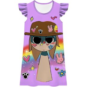 الفتيات الصغيرات الكرتون قمصان النوم الفتيات فستان كاجوال فستان النوم in Kuwait