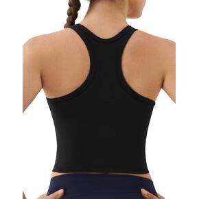 قميص بدون أكمام للسيدات من K-Swiss - حمالات صدر رياضية طويلة بظهر Racerback وبطانة داخلية للتمرين واليوجا والجيم in Saudi Arabia