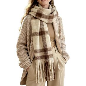 وشاح نسائي دافئ طويل شال للطقس البارد وشاح سميك منقوش in Kuwait