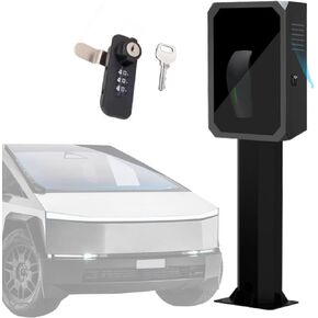 قاعدة شاحن EV في الهواء الطلق لـ Tesla، صندوق حماية لشحن المركبات الكهربائية الفولاذية مع قفل ومفتاح، حاوية شاحن سيارة كهربائية قائمة على الأرض تناسب معظم المركبات الكهربائية in Kuwait