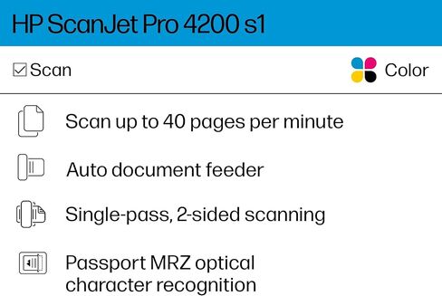 HP ScanJet Pro 4200 s1, Fast 2‑Sided Scanner with Auto Document Feeder, Best for Office (8Q4W2A) in Saudi Arabia