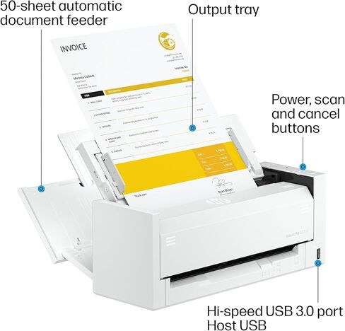 HP ScanJet Pro 4200 s1, Fast 2‑Sided Scanner with Auto Document Feeder, Best for Office (8Q4W2A) in Saudi Arabia