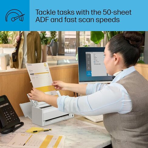 HP ScanJet Pro 4200 s1, Fast 2‑Sided Scanner with Auto Document Feeder, Best for Office (8Q4W2A) in Saudi Arabia